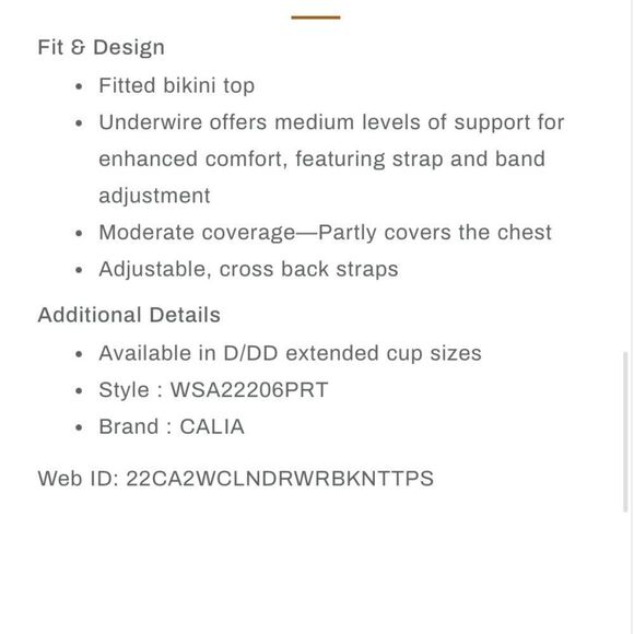 CALIA by Carrie Underwood Swim Bikini Top - Picture 4 of 7